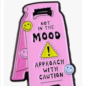 Pink "Not in the Mood" Enamel Pin